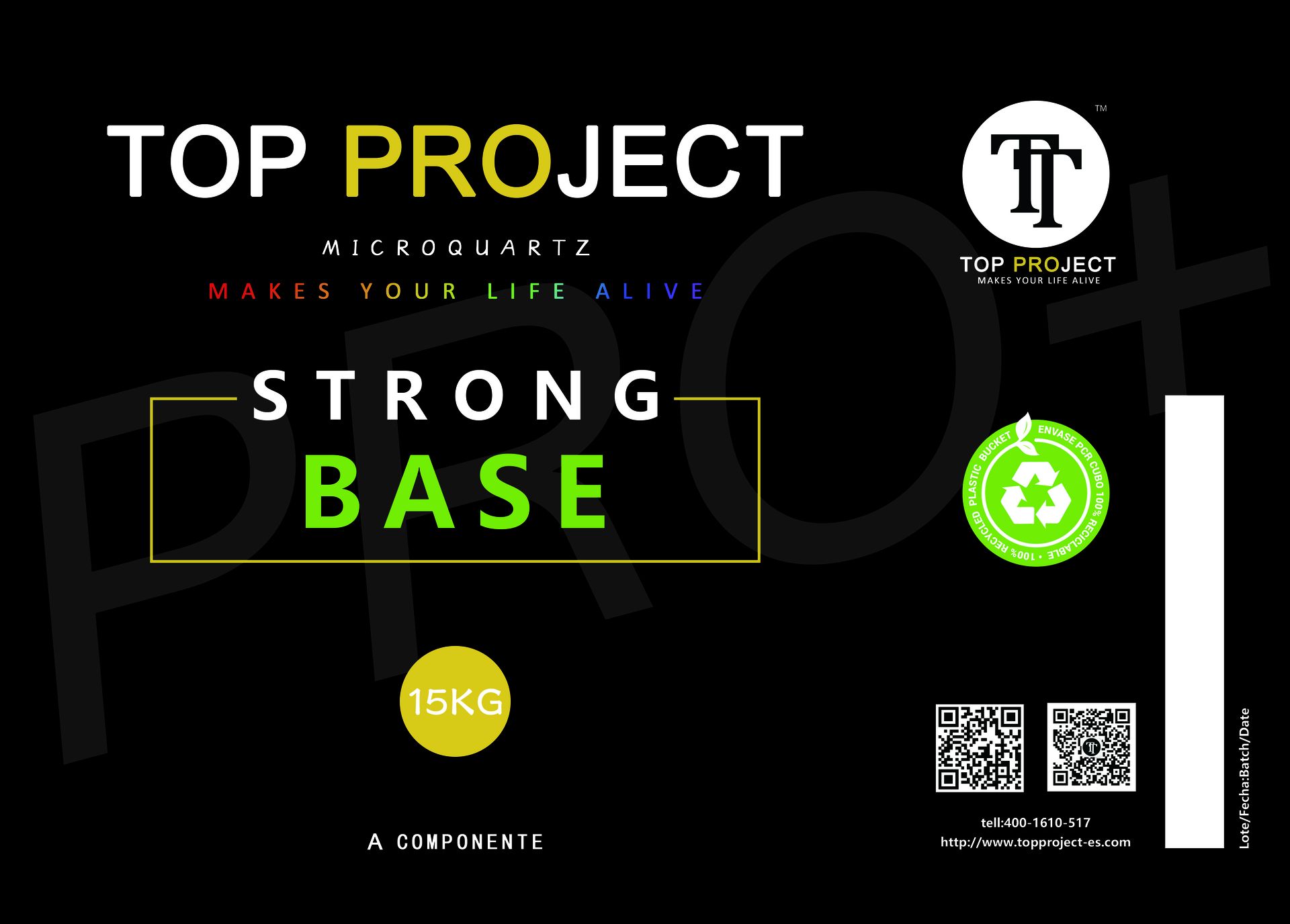 TOP PROJECT STRONG Base 原始包装标签
